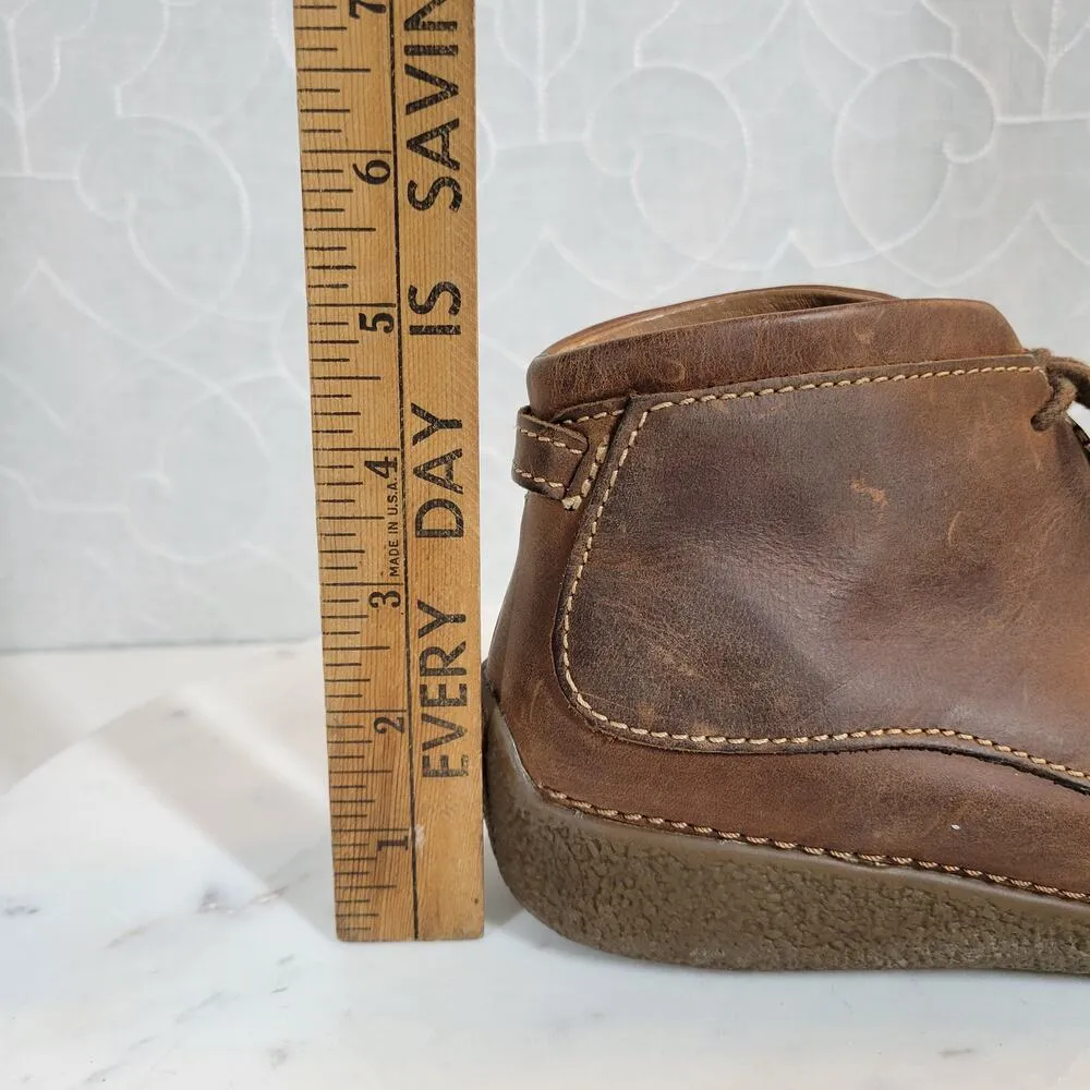 VTG Duluth Trading Co Womens Andina Ankle Boots 7.5 Brown Leather Chukka Shoes - Image 2