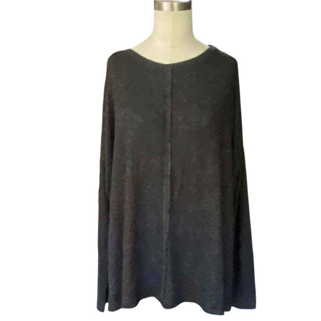 DONNA KARAN Sleepwear collection Gray marl Women's lounge Top NEW Size LARGE - Image 2