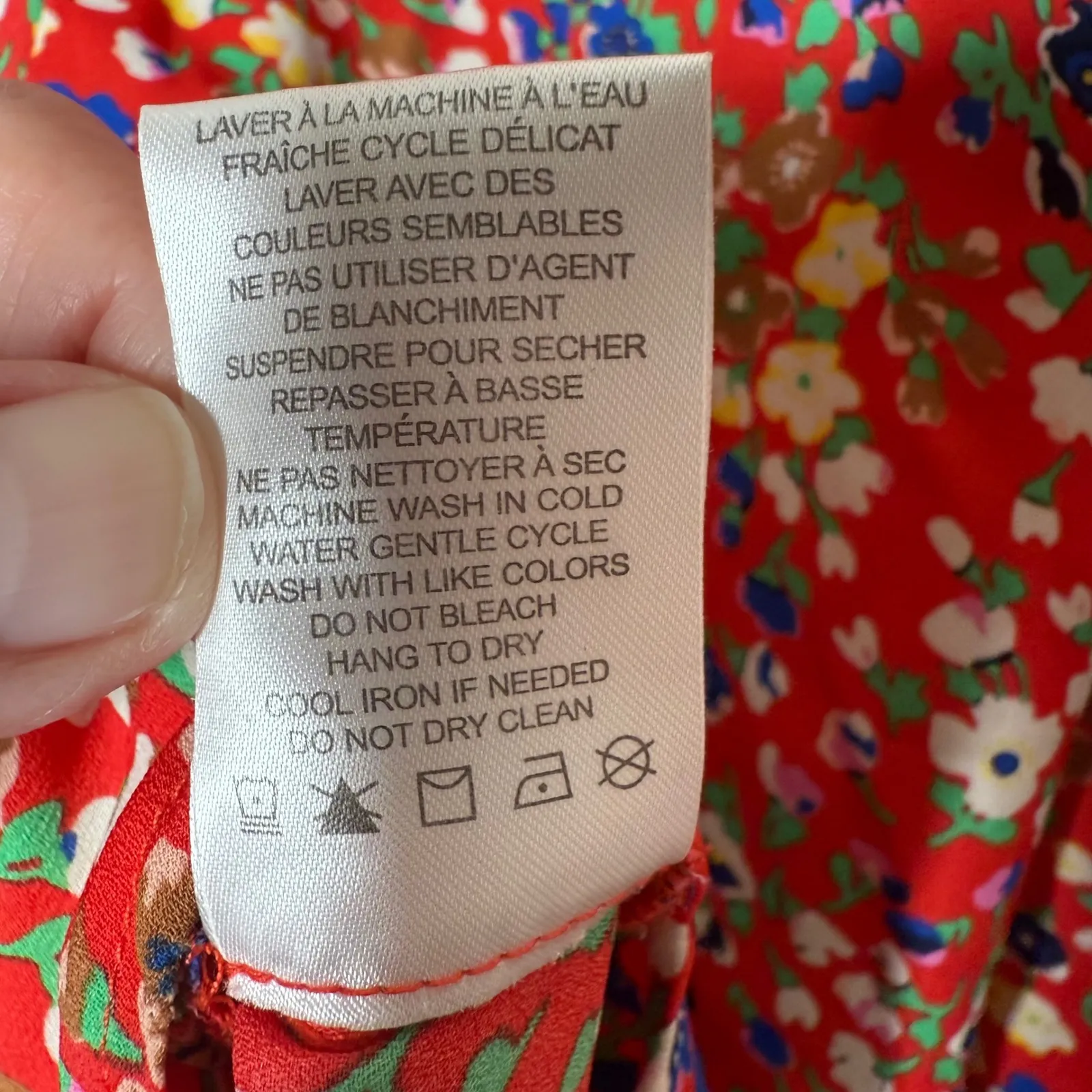 Carolina‎ Belle Montreal Floral Blouse 3/4 Elastic Sleeve, V-neck w/tie Size 1X - Image 6