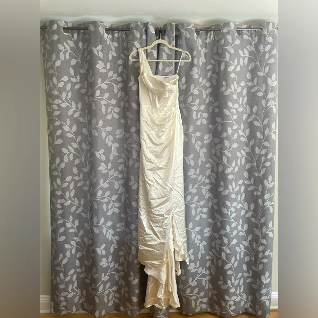 Reformation Eisa Silk Dress Bridal Ivory - Image 5