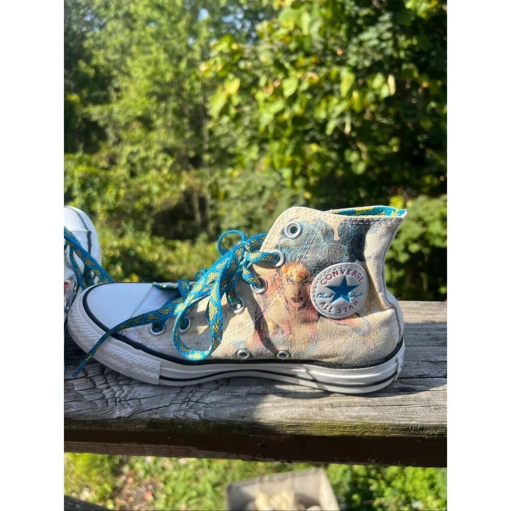 Converse  Unisex All Star Wonder Woman  DC Comics Hi Top Sneaker Womans Sz 6 - Image 5
