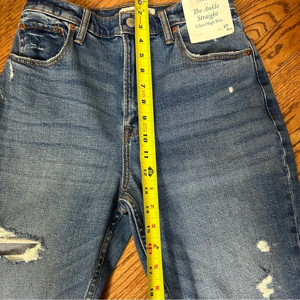 Abercrombie & Fitch | The Ankle Straight Ultra High Rise  Jeans Size 27 NWT - Image 10
