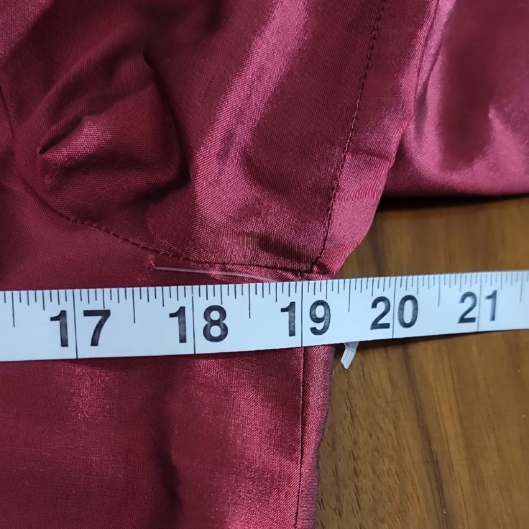 Marisa Baratelli Thai Silk Jacket Red And Black Sz Large - Image 9