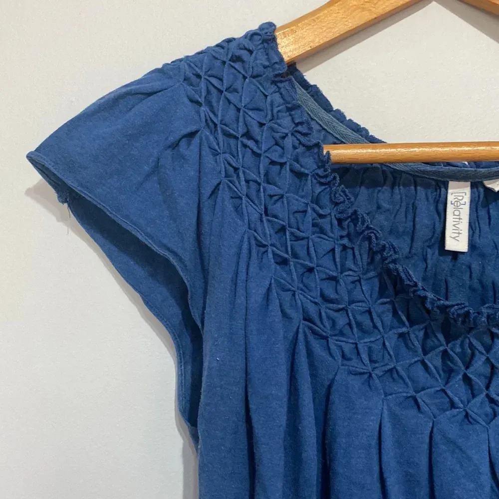 Relativity Navy Blue Blouse Size Small - Image 2