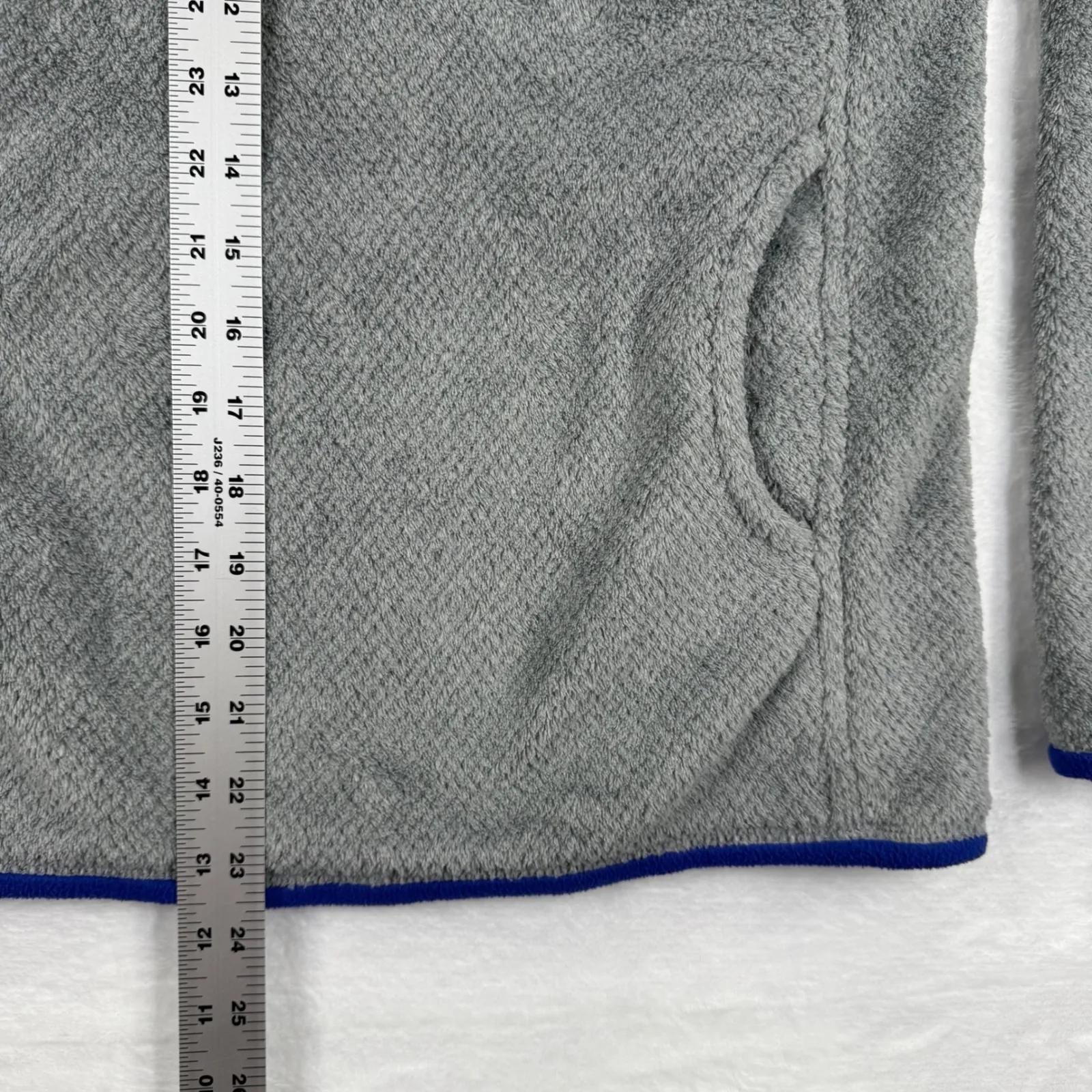 Patagonia Gray Blue Snap T Fleece Pullover Sweatshirt‎ Women's Size M Polartec - Image 3