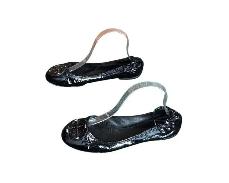 Tory Burch Black Patent Leather Ballet Flats - Image 3
