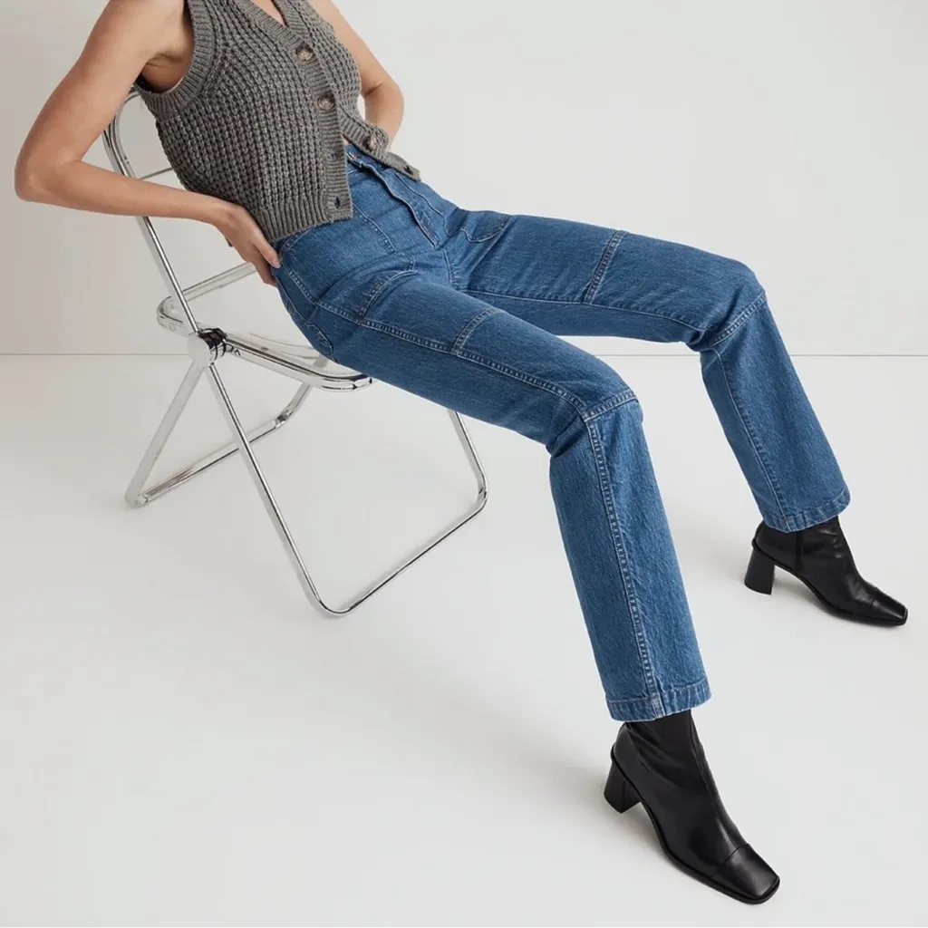 Madewell The '90s Straight Utility Jean fenwood wash, size 31 Like new - Image 6