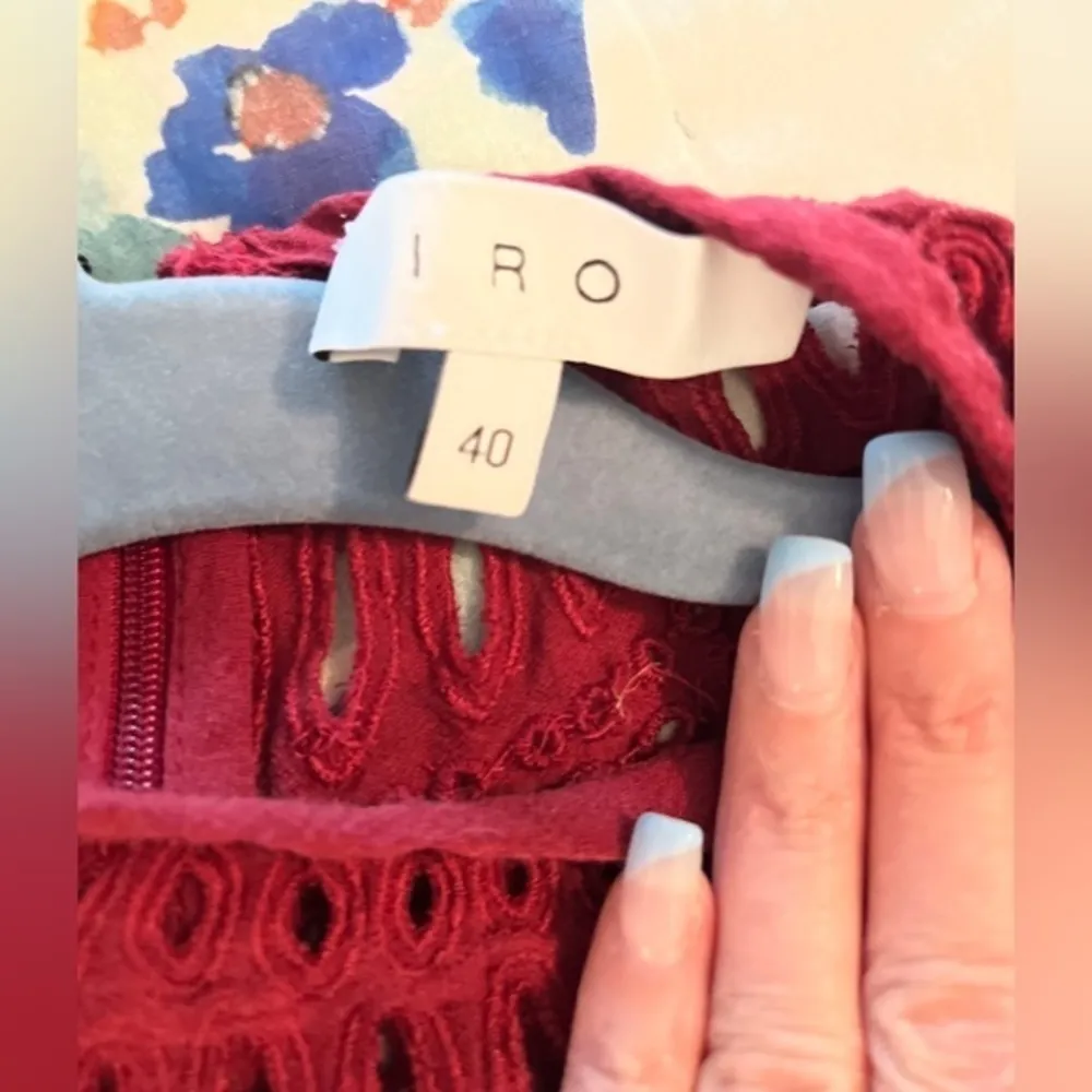 IRO PARIS 40 L Laser-Cut Mock Neck Jala Top Split Shoulder - Image 6