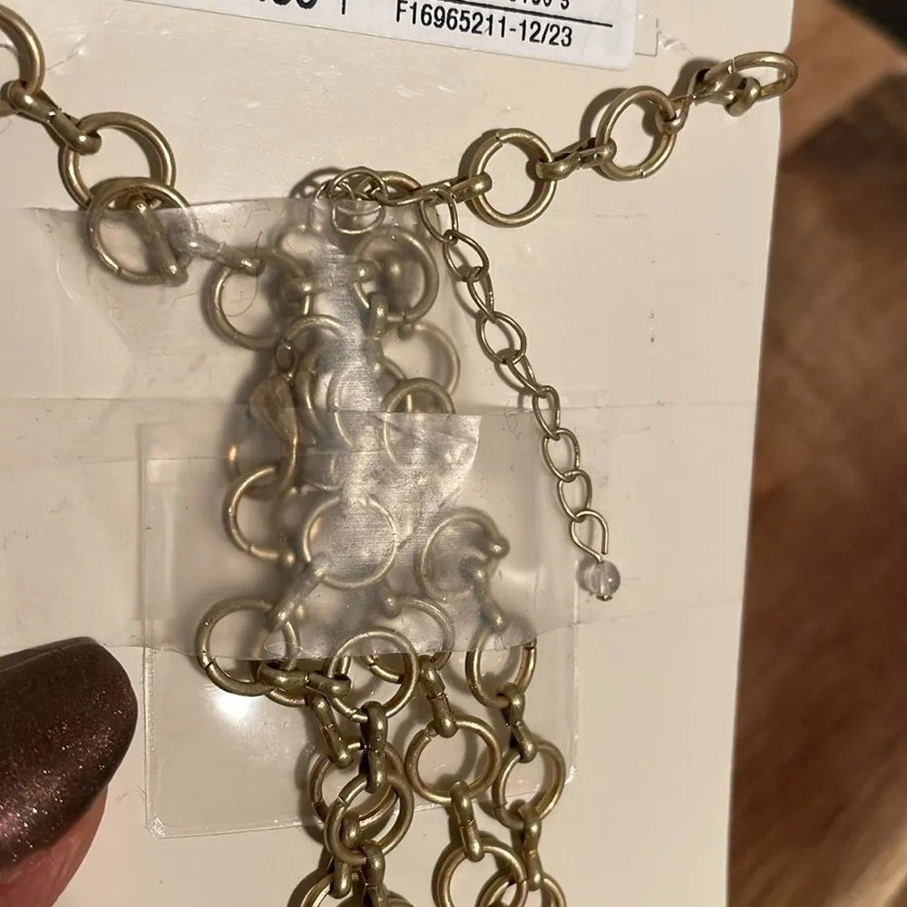 A new day short necklace goldtone Circle chain with pendant New size short - Image 2