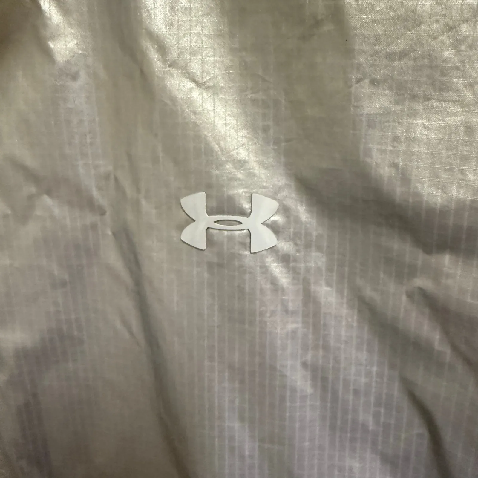 Under Armour Women's Blue Silver Woven Metallic Anorak Pullover Jacket 1/4 Zip M - Image 10