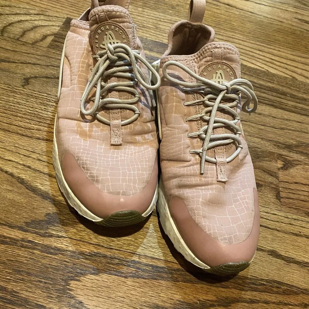 Nike Womens Air Huarache Run Ultra-Particle Pink/Light Bone Size 9 US 819151-603 - Image 4