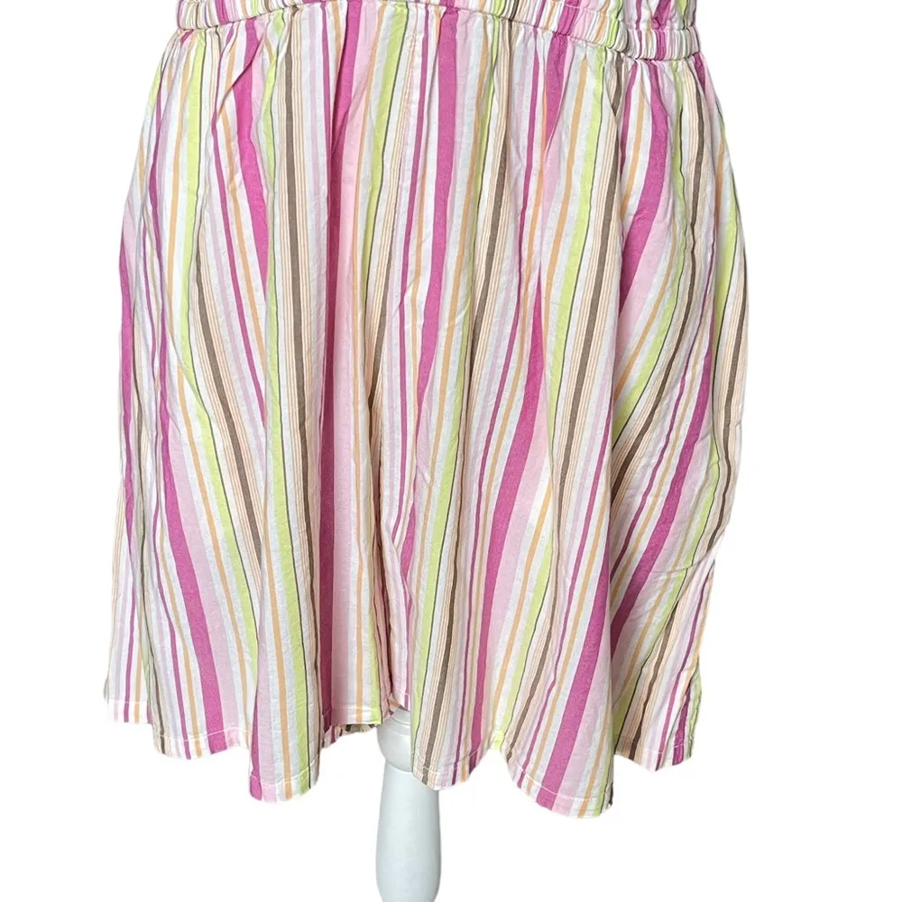 Old Navy Women’s Striped O-ring Halter Romper Size XXL Pockets Lined Summer - Image 7