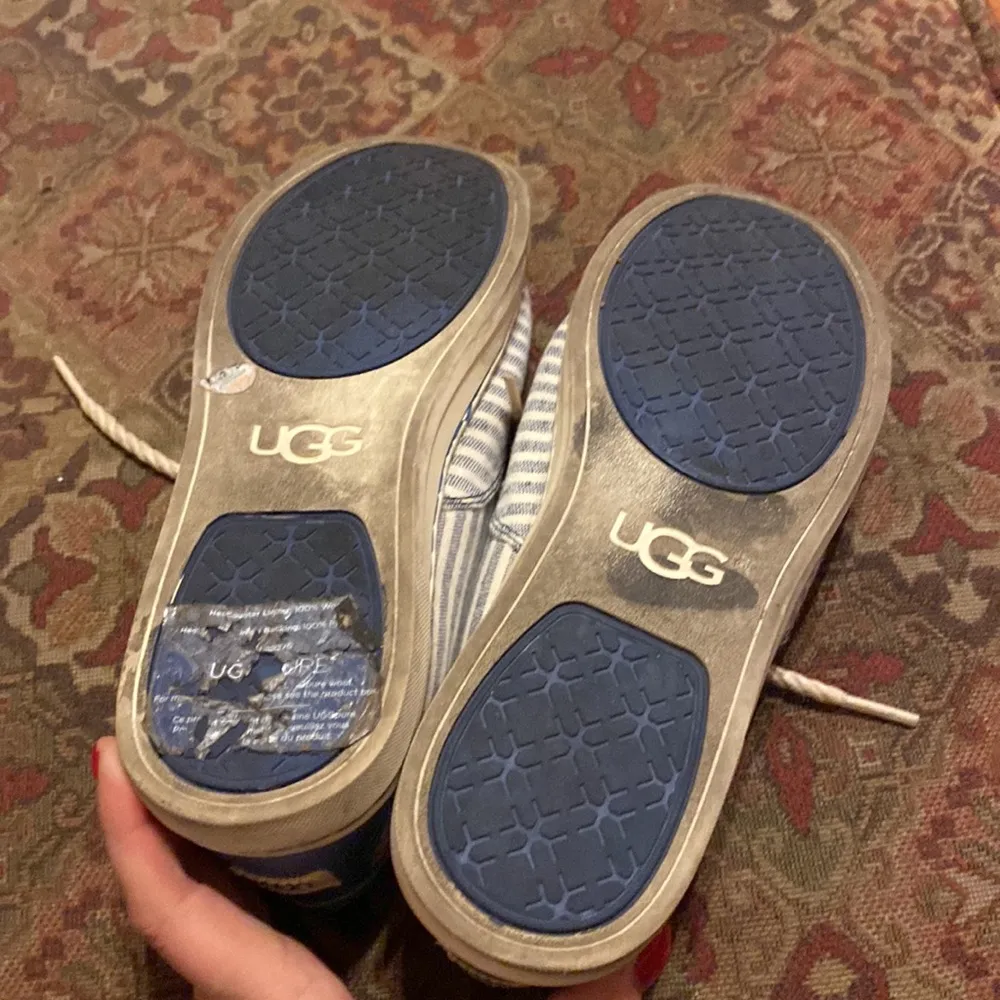 UGG Australia Shoes Womens 8 Eyan Stripe Casual Low Sneakers 1007570 Blue - Image 5