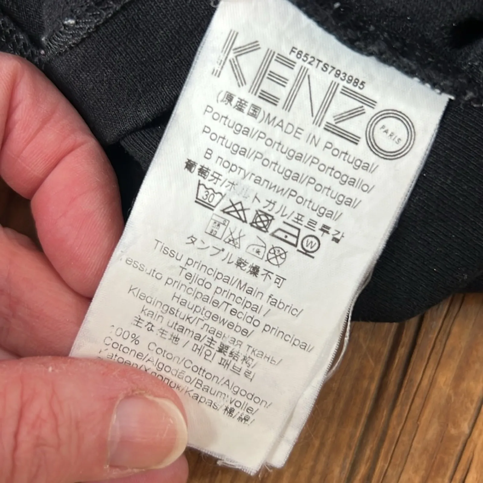 Women’s Kenzo Paris logo short sleeve tee shirt Japanese Street black size small - Image 6