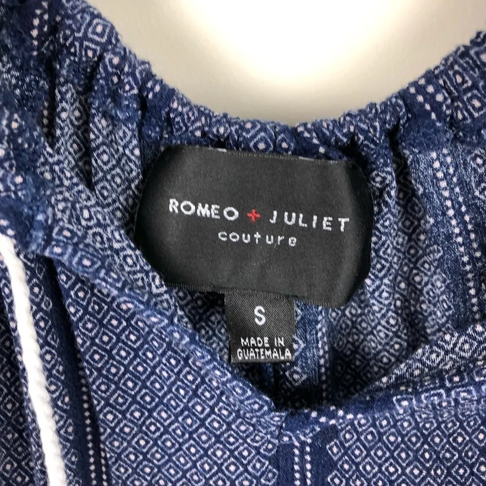 Romeo + Juliet Couture  Blue Tassel Boho Blouse S - Image 3