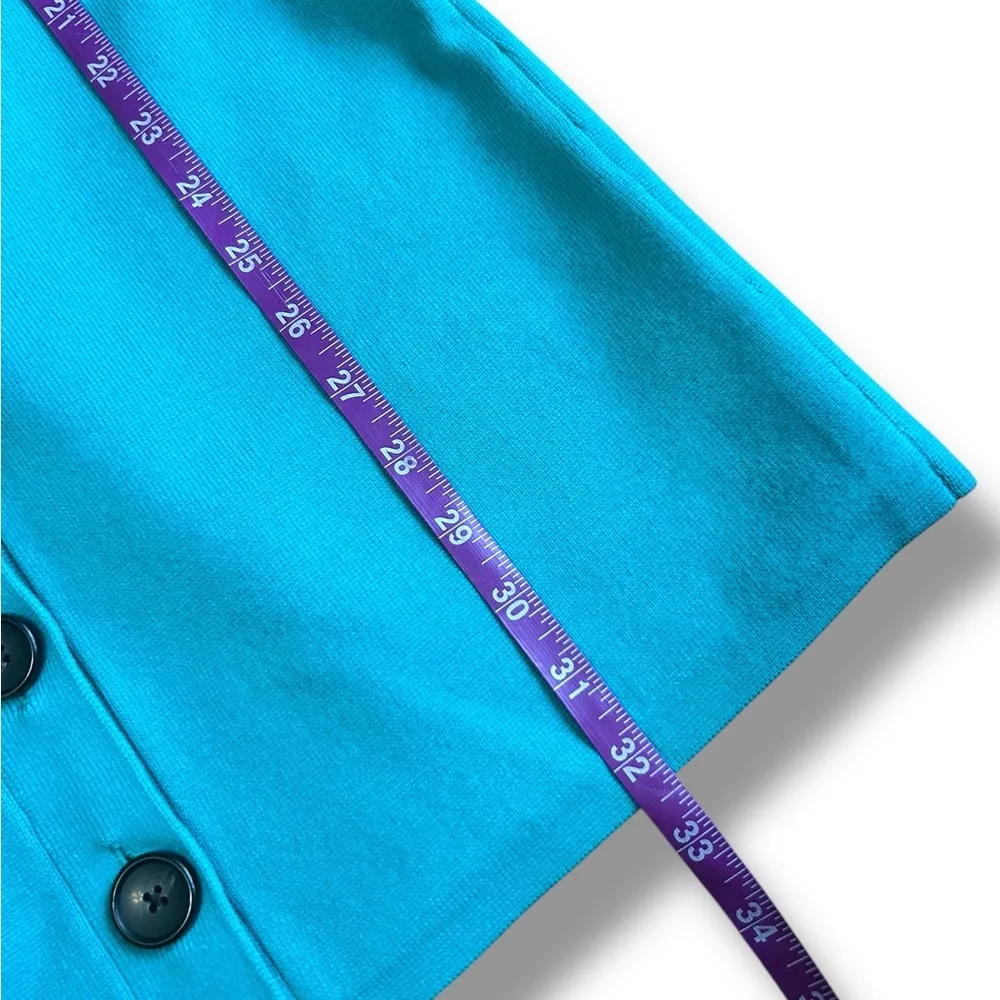 NWT A.L.C. Knit Nate Button down puff sleeve dress XS Aqua Jade - Image 8