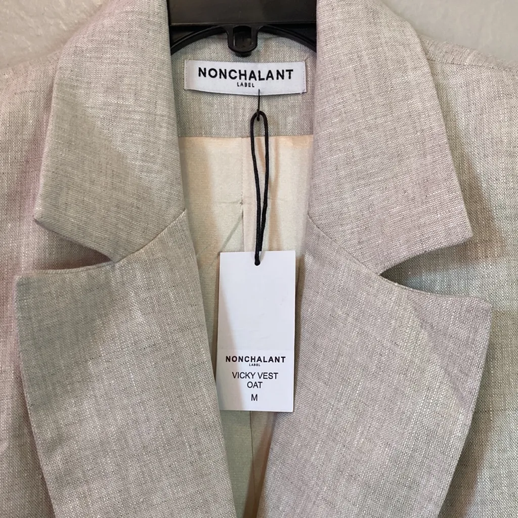 NONCHALANT REVOLVE 💯 LINEN “VICKY VEST” | M Size M - Image 4