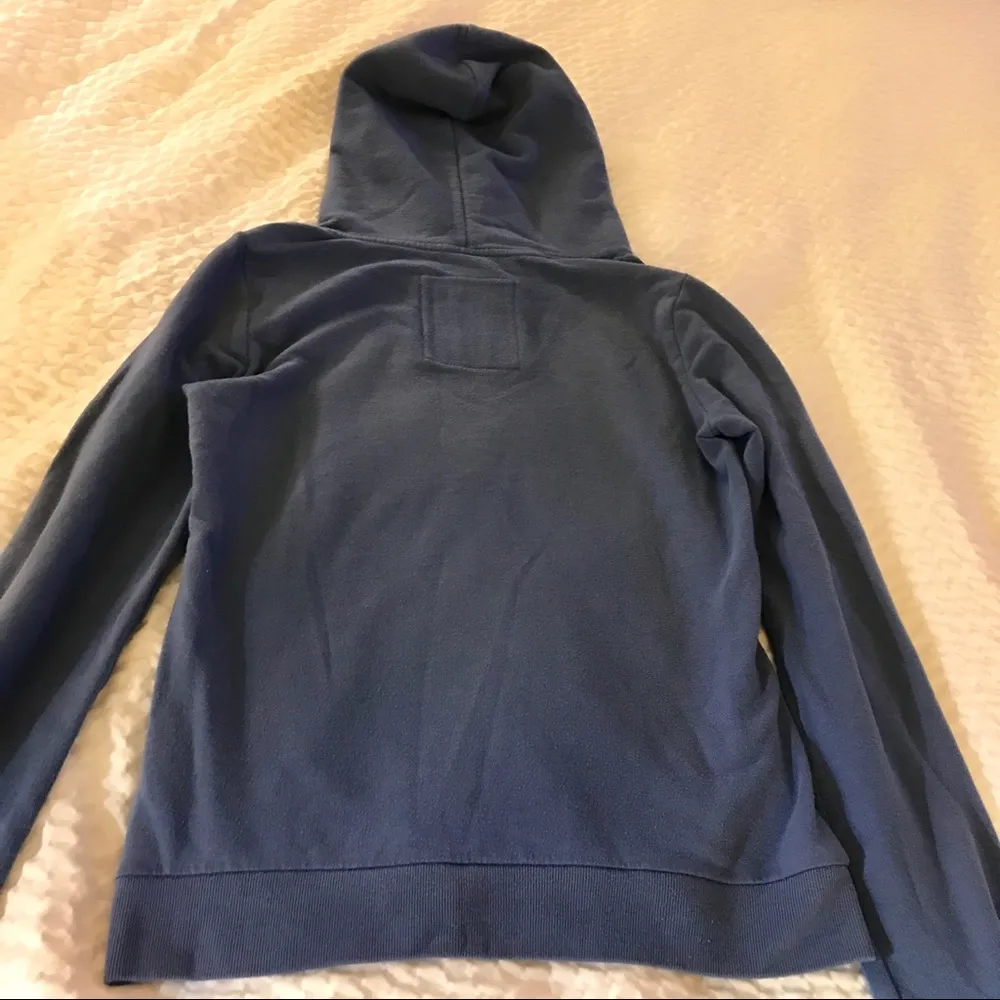 Hollister Blue & White Surf Hooded Sweatshirt Hoodie Women’s Size Small - Image 6