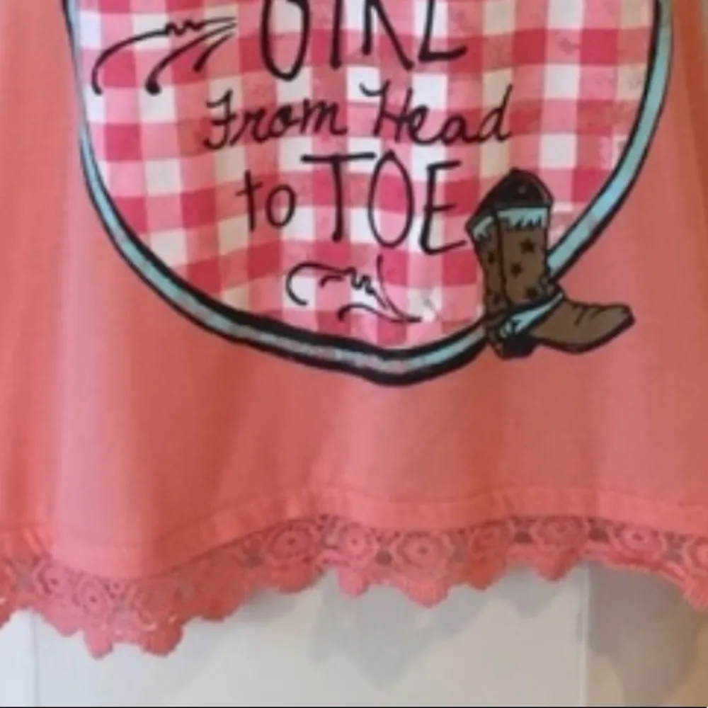 Country Cowgirl Tank Top Red Camel Western Shirt Womens XS - Image 9