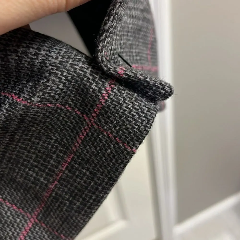 Torrid Plaid Grey/Black/Purple One Button Aline Blazer- Size 3/3XL- NWOT - Image 8