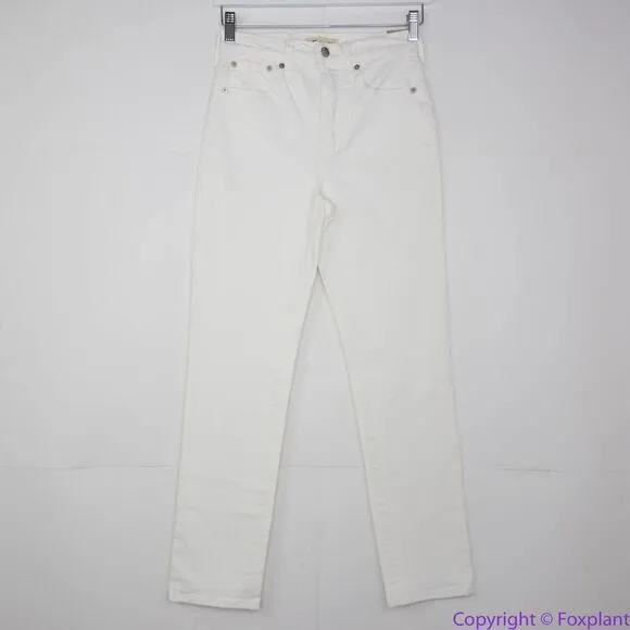 NEW Madewell The High-Rise Perfect Vintage Jean‎ in Tile White, 24 - Image 4
