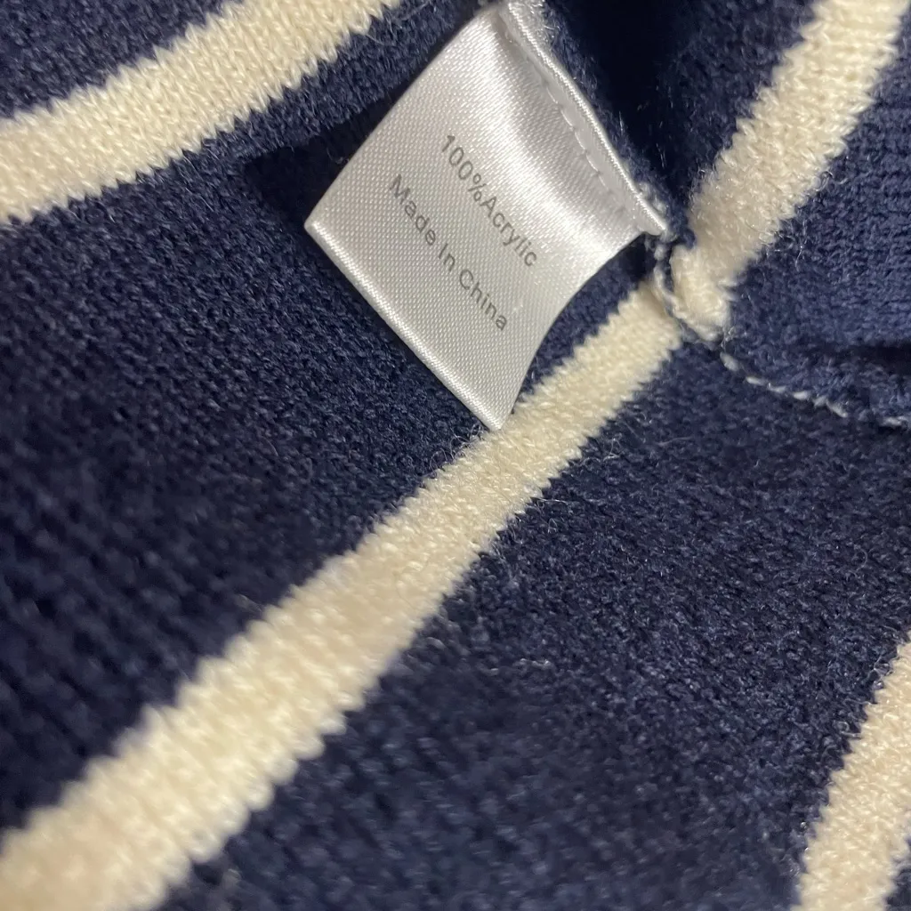 Tuckernuck Navy and White Striped Sweater Blue - Image 4