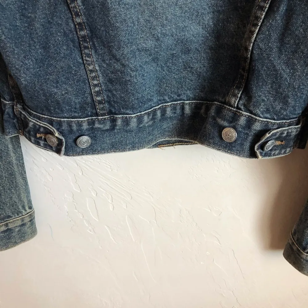 Vintage‎ Bulldog Denim Trucker Jacket Blue Size L - Image 7