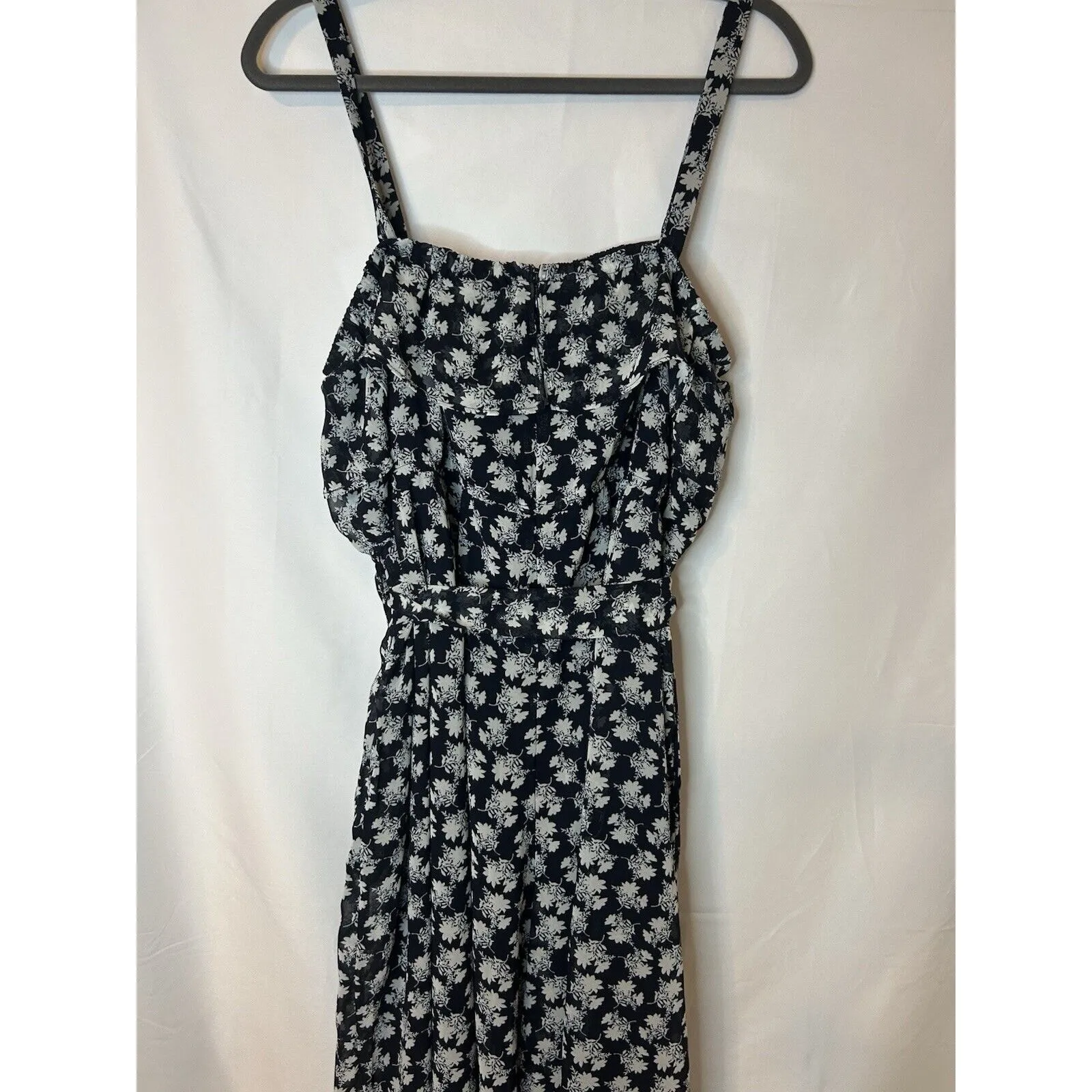 Lane Bryant Jumpsuit Dark Blue W/White Flowers‎ Removeable Straps Size 20P NWOT - Image 6