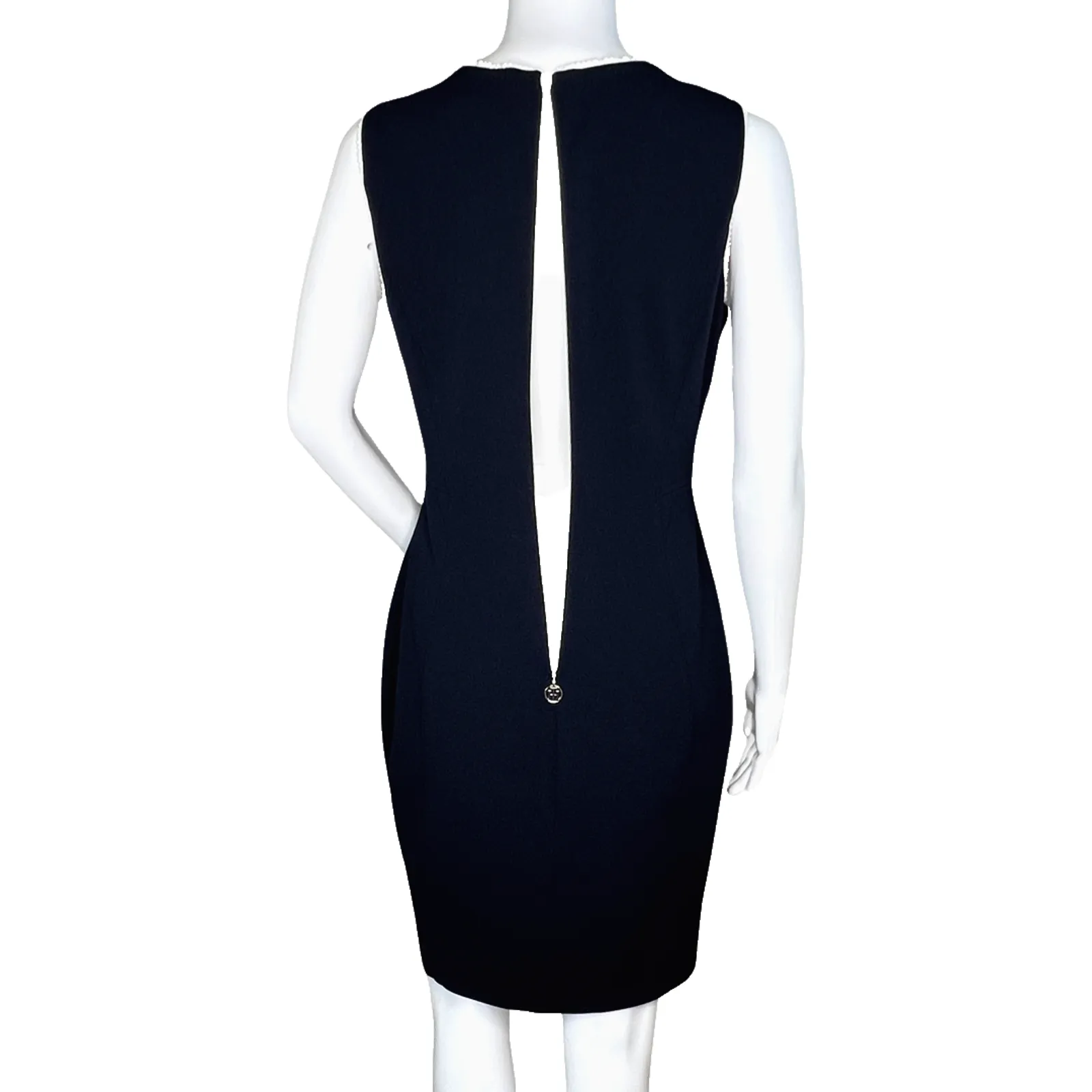 Tommy Hilfiger Dress Womens‎ 4 Navy Blue White Trim Sheath Dress Office Career - Image 5