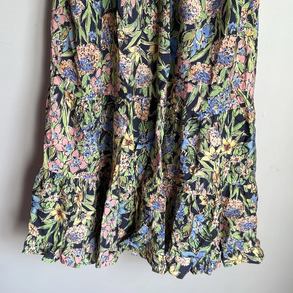 NEW current air flutter sleeves FLORAL TIERED DRESS Medium - Image 10