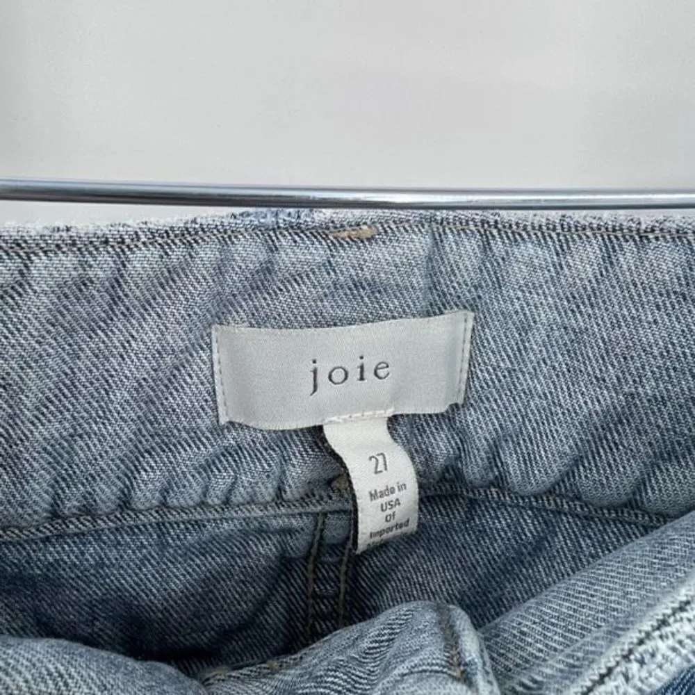 Joie Gabriel Wide Waistband High Rise Straight Leg Jeans Light Wash Sz 27 Size 4 - Image 13