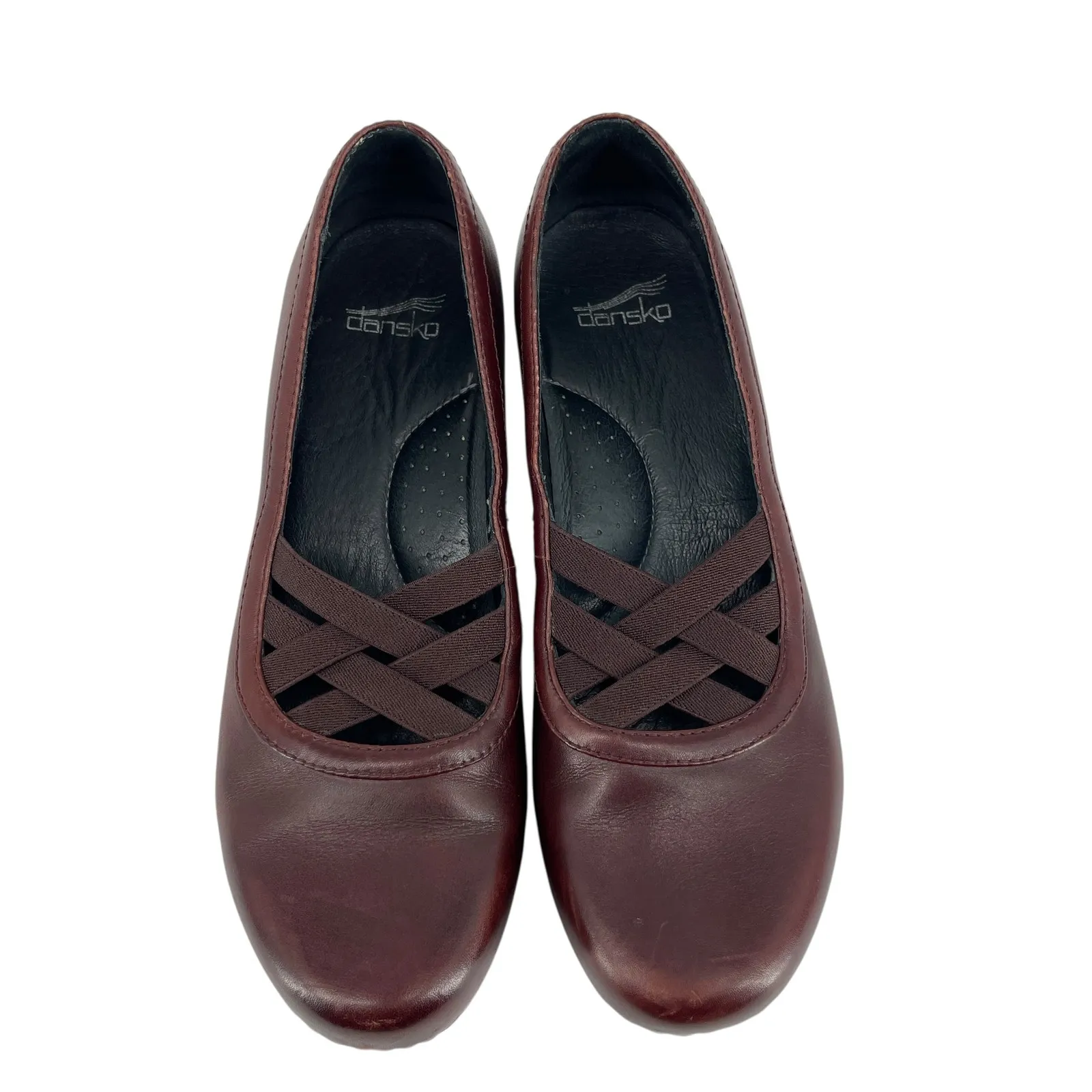 Dansko Tilda Burgundy Leather Clogs Mary Jane Comfort Shoes Size 41 US 10.5-11 - Image 6