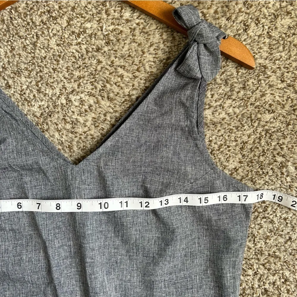 Doe & Rae Grey V-Neck Wide Leg Jumpsuit Small Jumper Casual Formal - Image 7