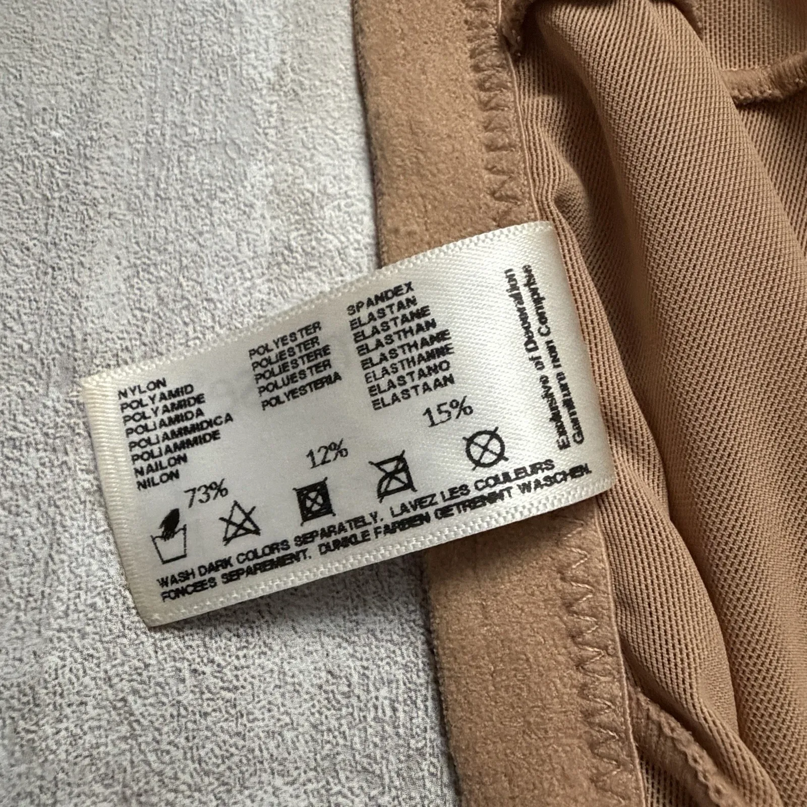 Glamorise Front Close Lacy T Back WonderWire Stretch Bra Size 40G Beige 9246 Tan - Image 6