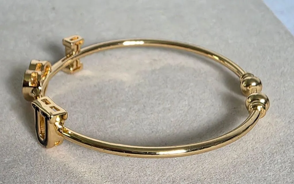 Gold Filled Open I Love You Cuff Bracelet - Image 3