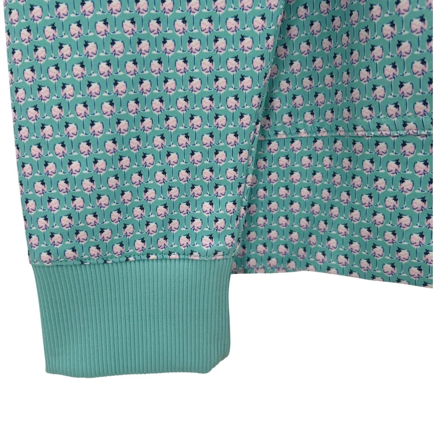 Peter Millar Womens Blue Lumi-Knit UPF 50 Golf Crewneck Pullover Top Sz Small - Image 6