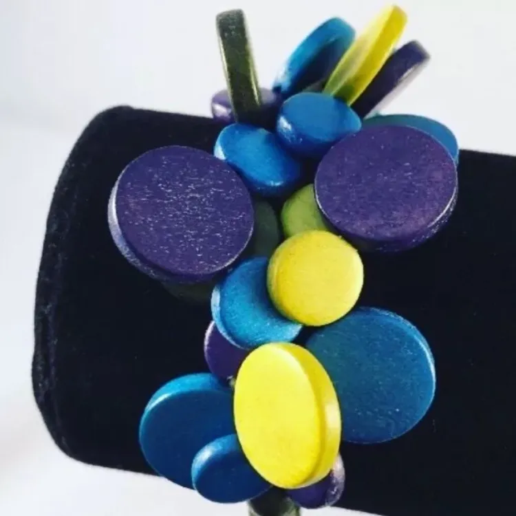 Bamboo Trading Co Earth Friendly Bamboo Bracelet Blue - Image 2