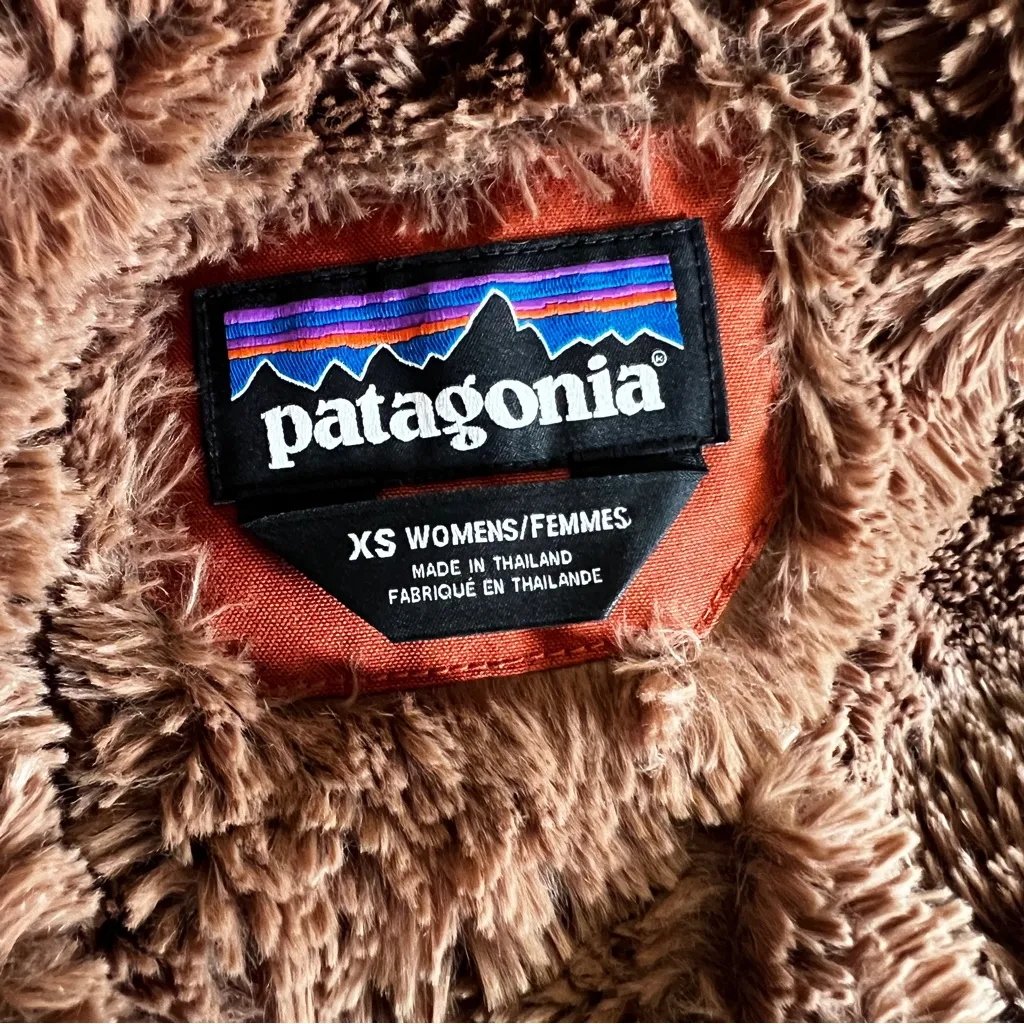 Patagonia Maple Grove Canvas Jacket XS Rust Brown Sherpa Lined Coat - Image 6