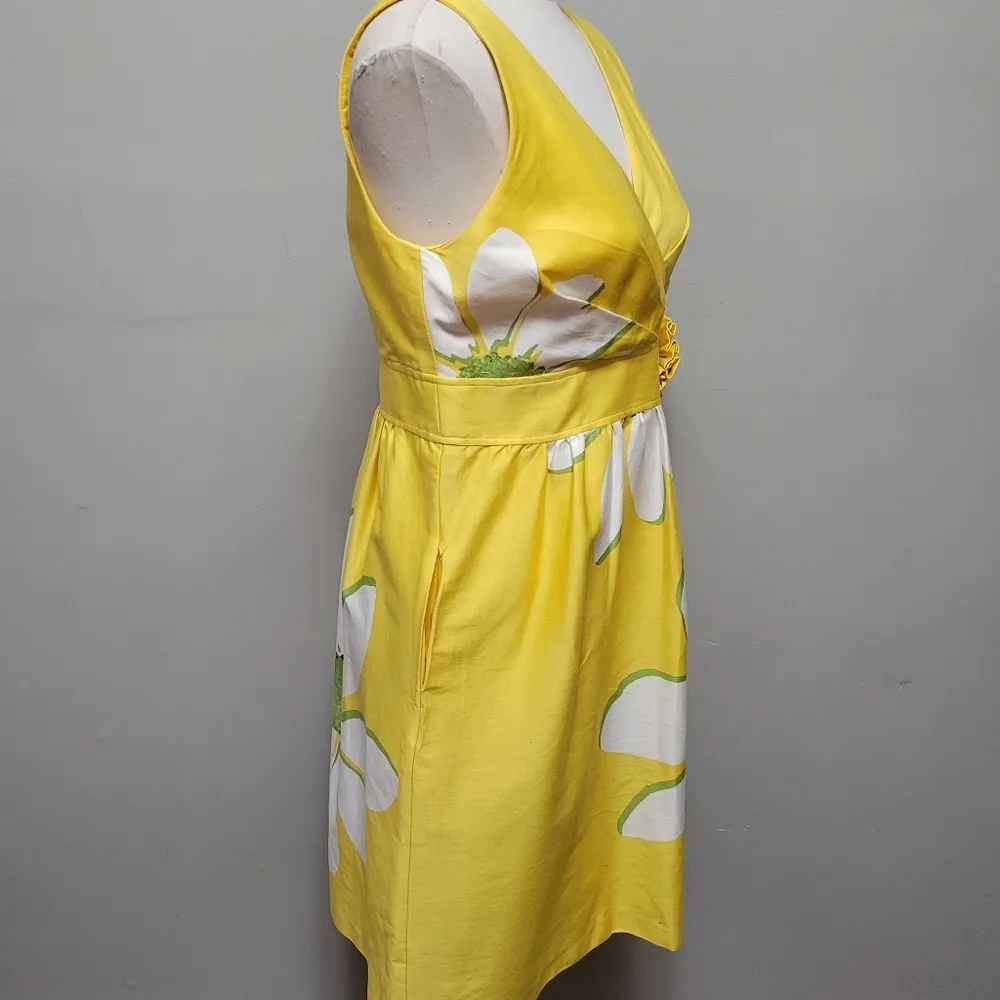 Studio I petite yellow floral fit &flare dress size 10p - Image 3