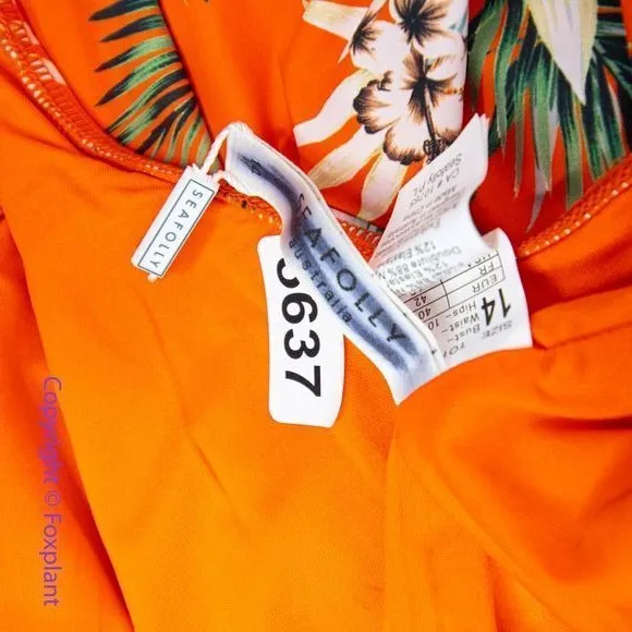 NEW‎ Seafolly ocean alley one shoulder ring maillot one piece swimsuit, US  10 - Image 14