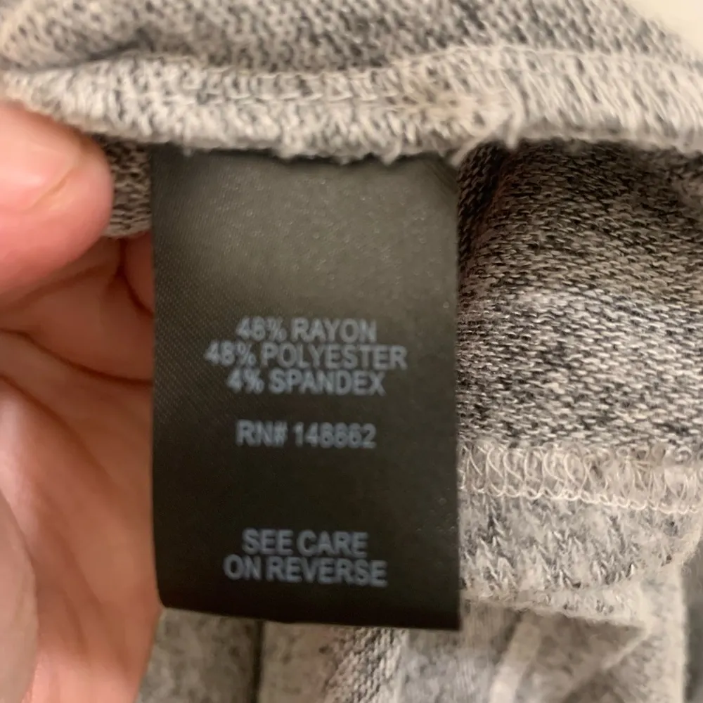 Torrid Super Soft Plush Heather Gray Open Drape Front Size 1 Cardigan.      1567 - Image 6