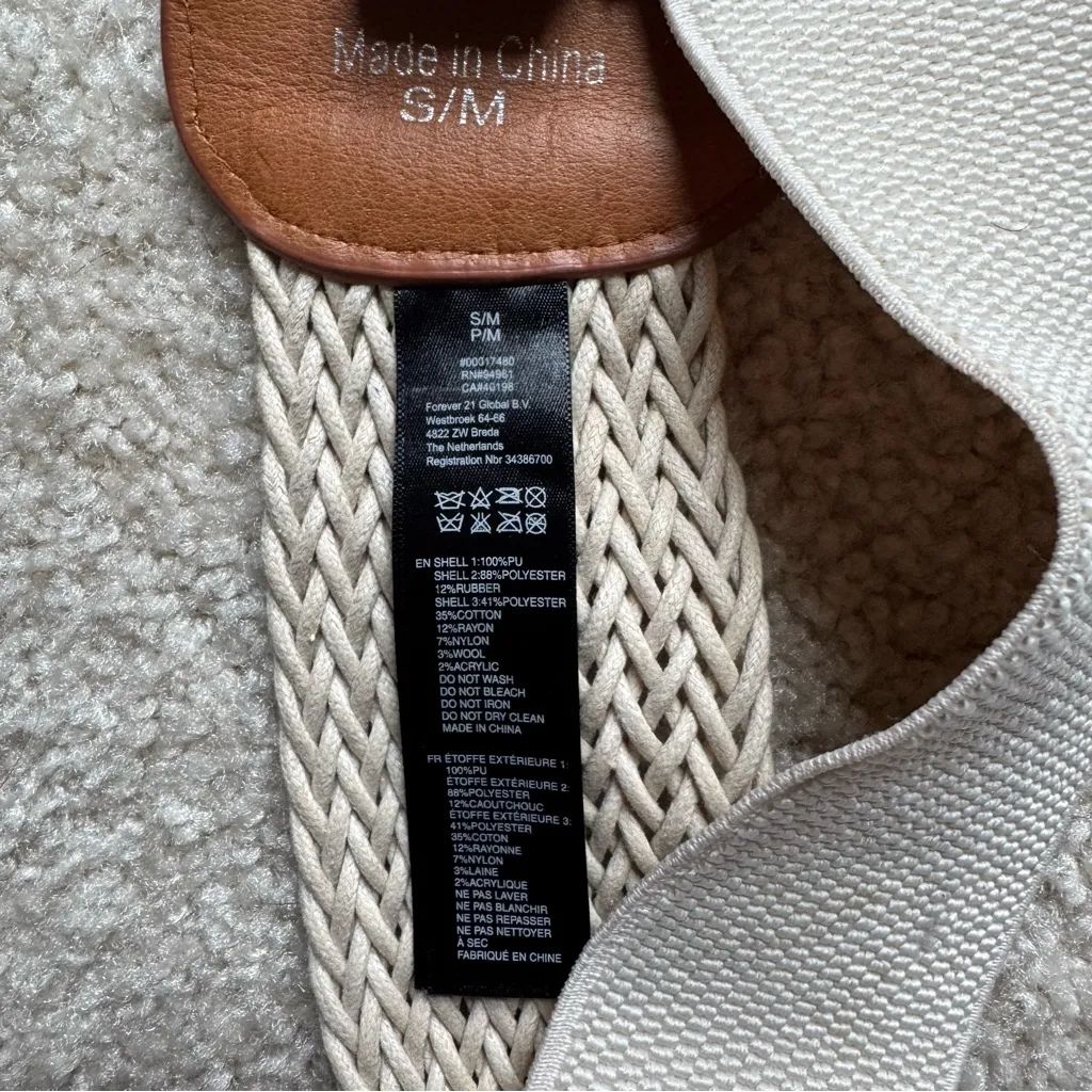 Brown and Cream Women's Belt Forever 21 S/M - Image 5