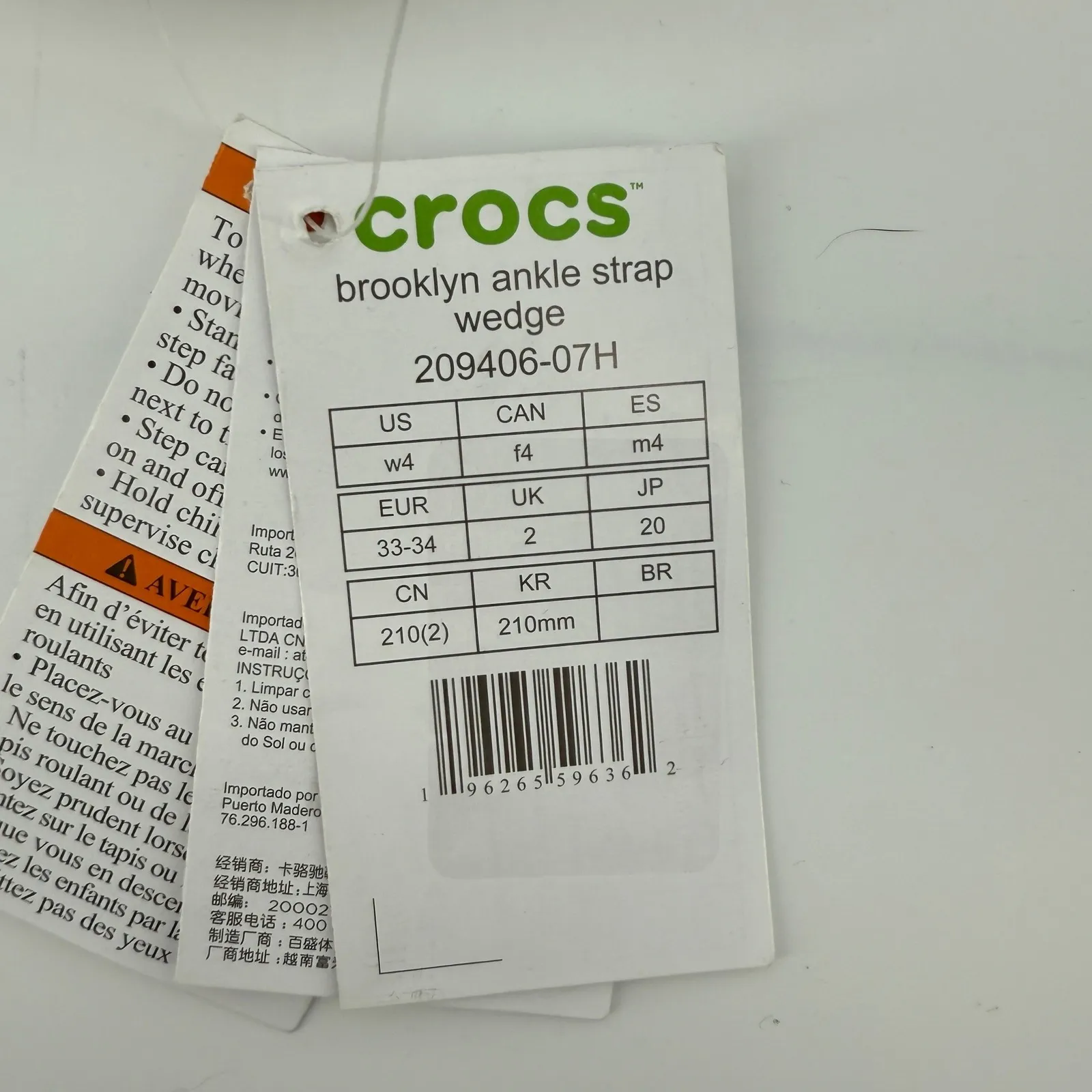 Crocs Brooklyn Ankle Strap Wedge Sandal Black/Mushroom Women 4 W4 Comfort NWT - Image 8