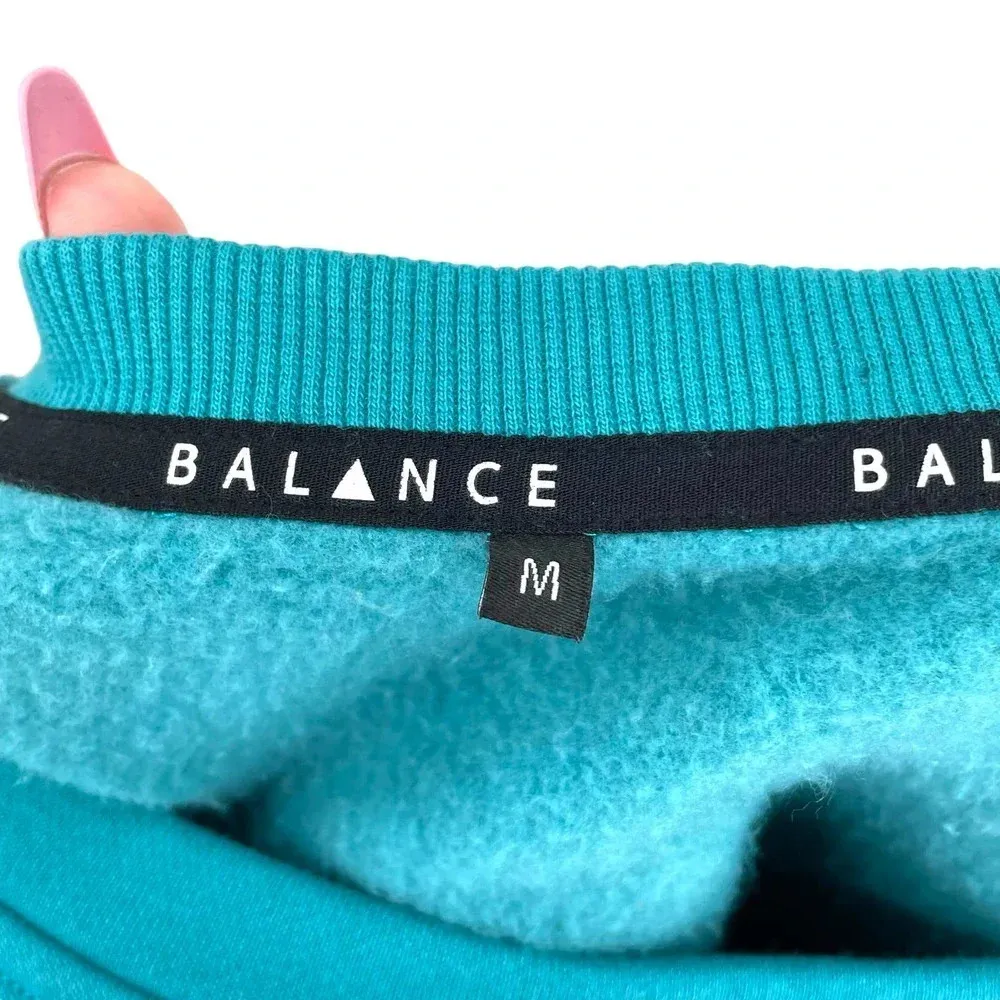 Balance‎ Athletica The Essence Cropped Sweatshirt Marine Teal Size Medium - Image 10