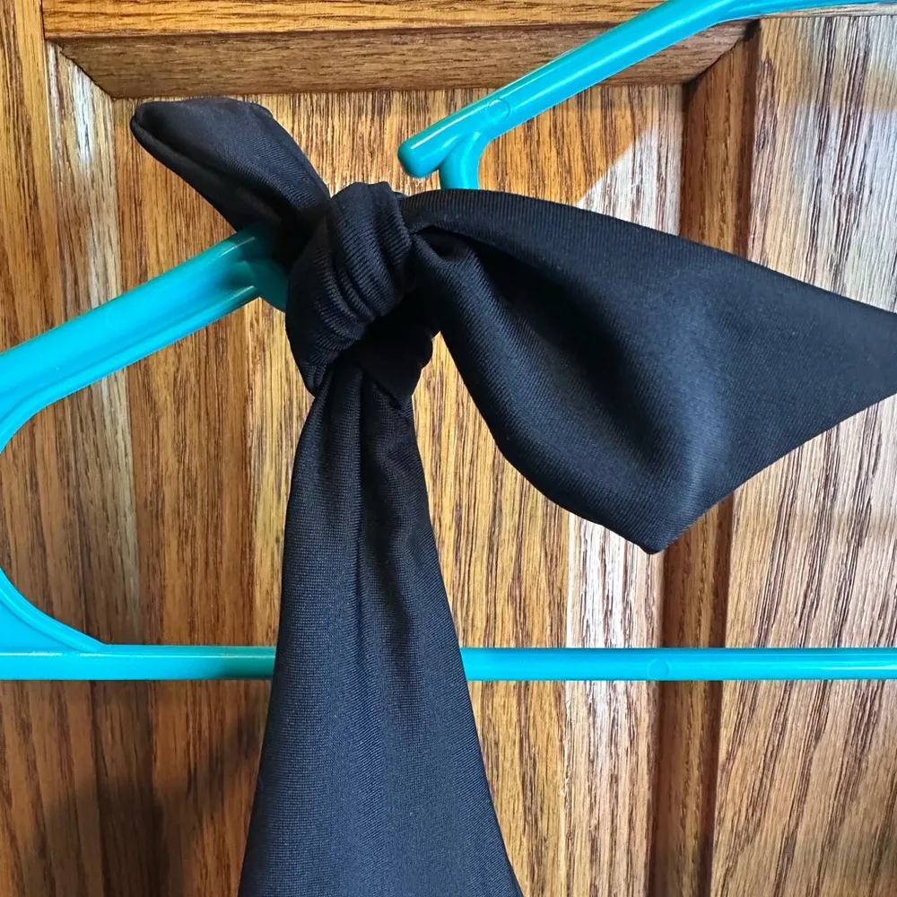 Aerie Swim One Piece Deep V Plunge Swimsuit Size Large Sexy Black Swimwear New - Image 2