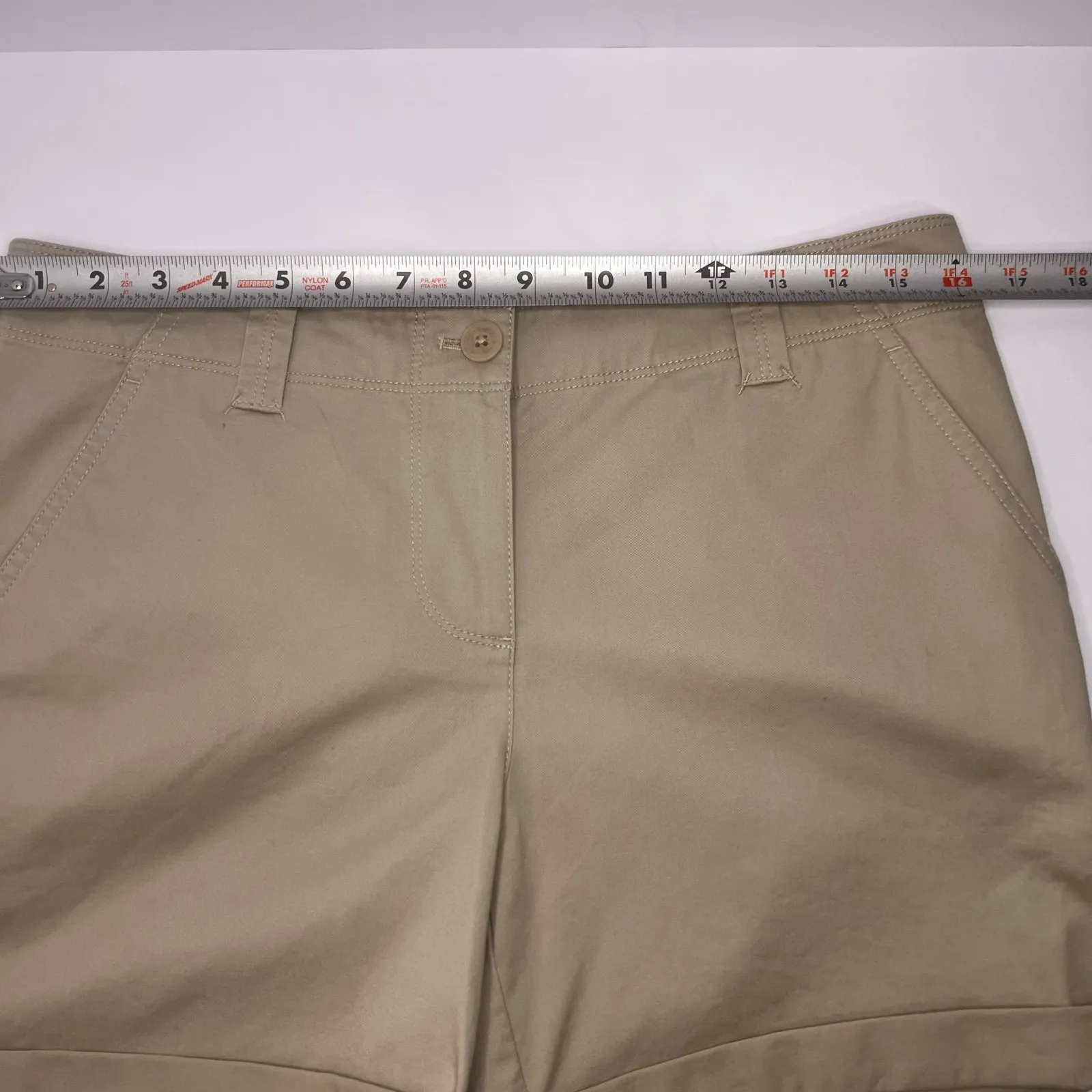 NWT TOMMY BAHAMA Sail Away‎ Twill Khaki Shorts Women's Size 6 - Image 10