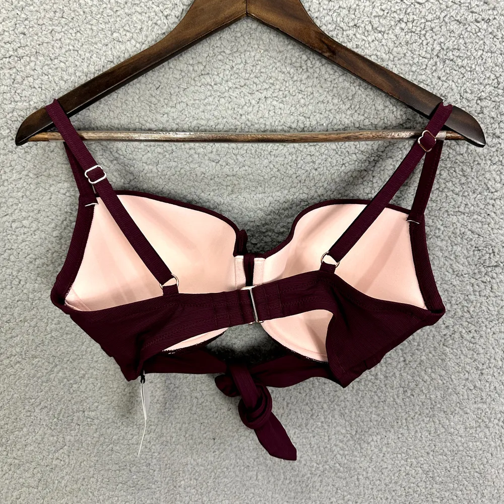 Shade & Short Bikini Top Womens 36DD Purple Light Lift‎ Padded Beach Pool Vacay - Image 2