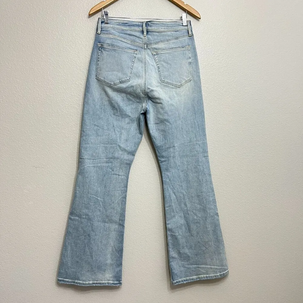 Loft  Curvy Slim Flare Jeans Size 28 / 6 Women's High Rise Blue Wash Denim - Image 4