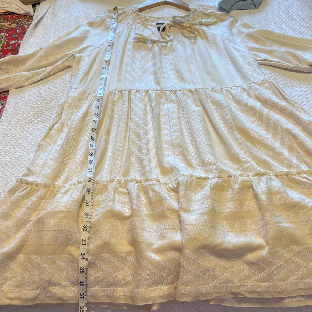 Anthropologie Maeve Dominique‎ Tunic Dress Creme White size Medium Petite - Image 8