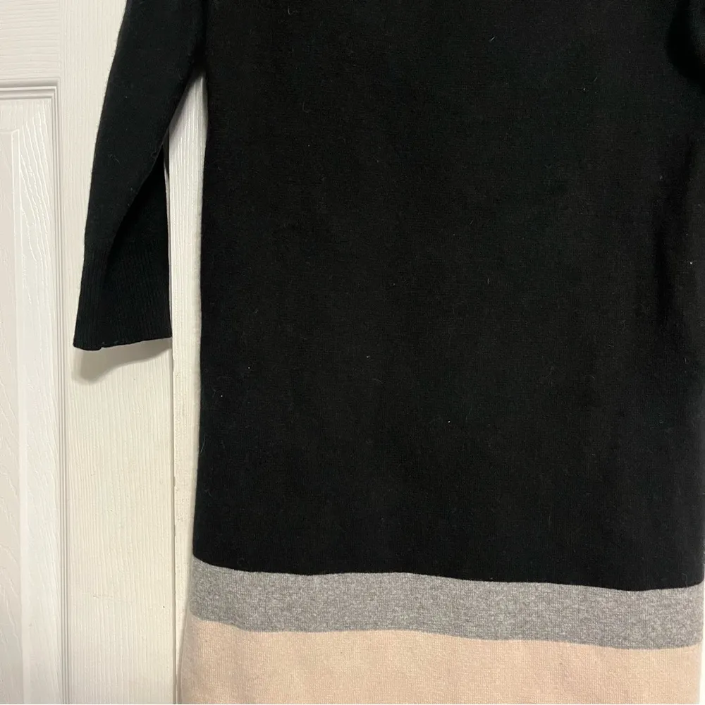 Kate Spade  Brandis Cowl Neck Wool Cashmere Color Block Sweater Dress - Image 7